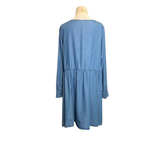 Red Camel blue chambray long sleeves dress size 3X - Picture 2 of 11